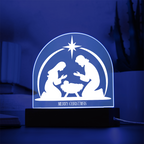 Personalized Christmas Nativity Scene LED Acrylic Dome Plaque