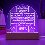 Our Father Prayer LED Plaque