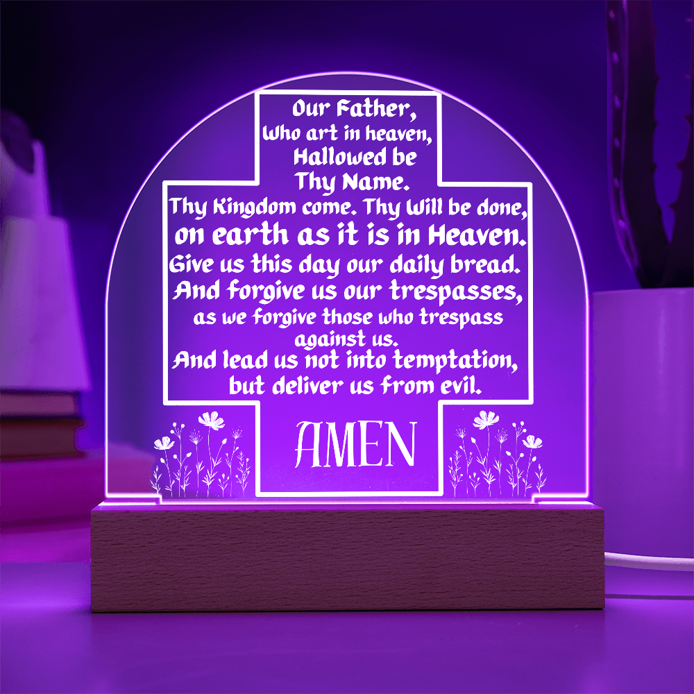 Our Father Prayer LED Plaque