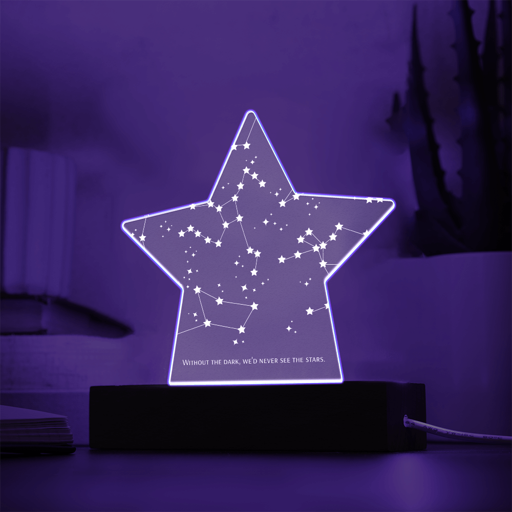 Printed Acrylic LED Star Plaque (Personalized)