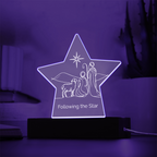 Follow the Star Christmas LED Acrylic Plaque Personalized