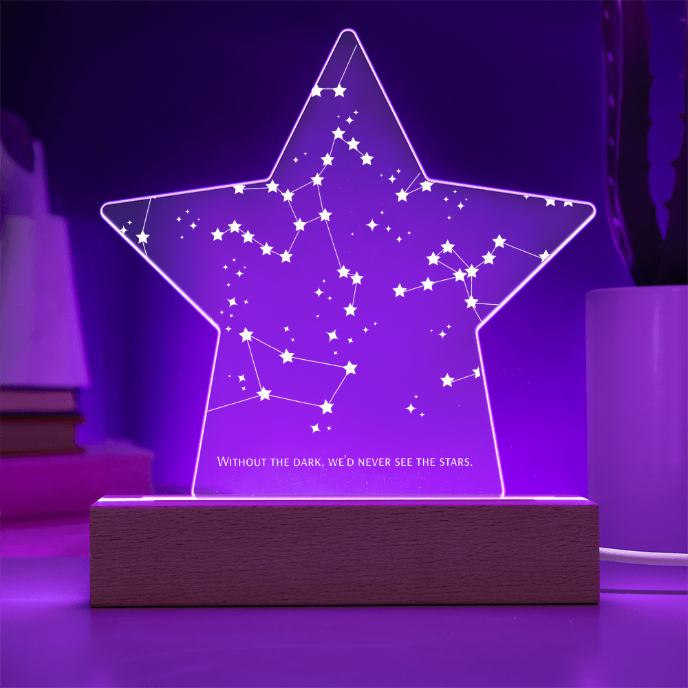 Printed Acrylic LED Star Plaque (Personalized)