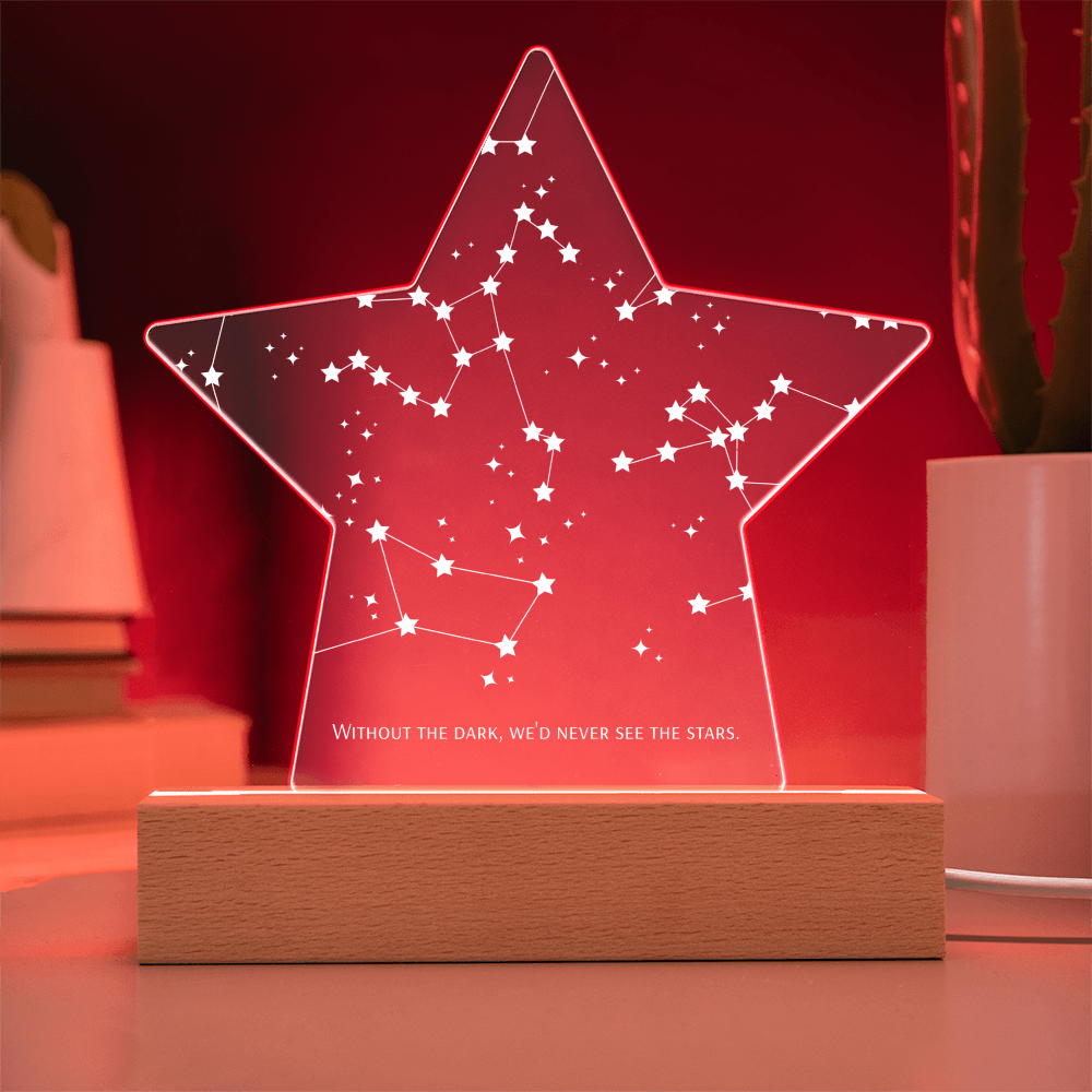 Acrylic LED Plaque with stars
