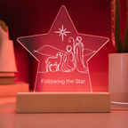 Follow the Star Christmas LED Acrylic Plaque Personalized