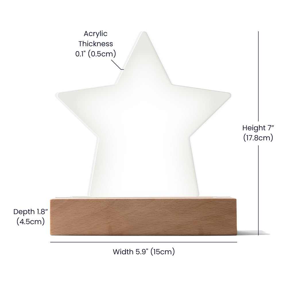 Printed Acrylic LED Star Plaque (Personalized)