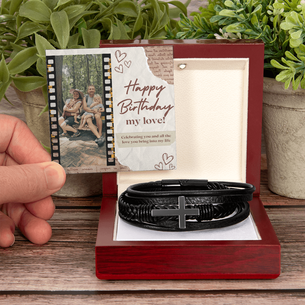 christian bracelet for him with a photo