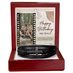 personalized bracelet for him in a box