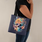 Dia de los muertos black tote bag