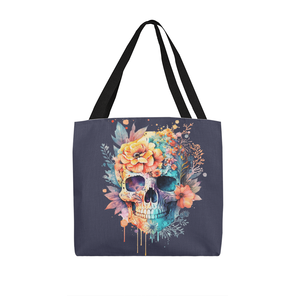 Dia de los muertos black tote bag