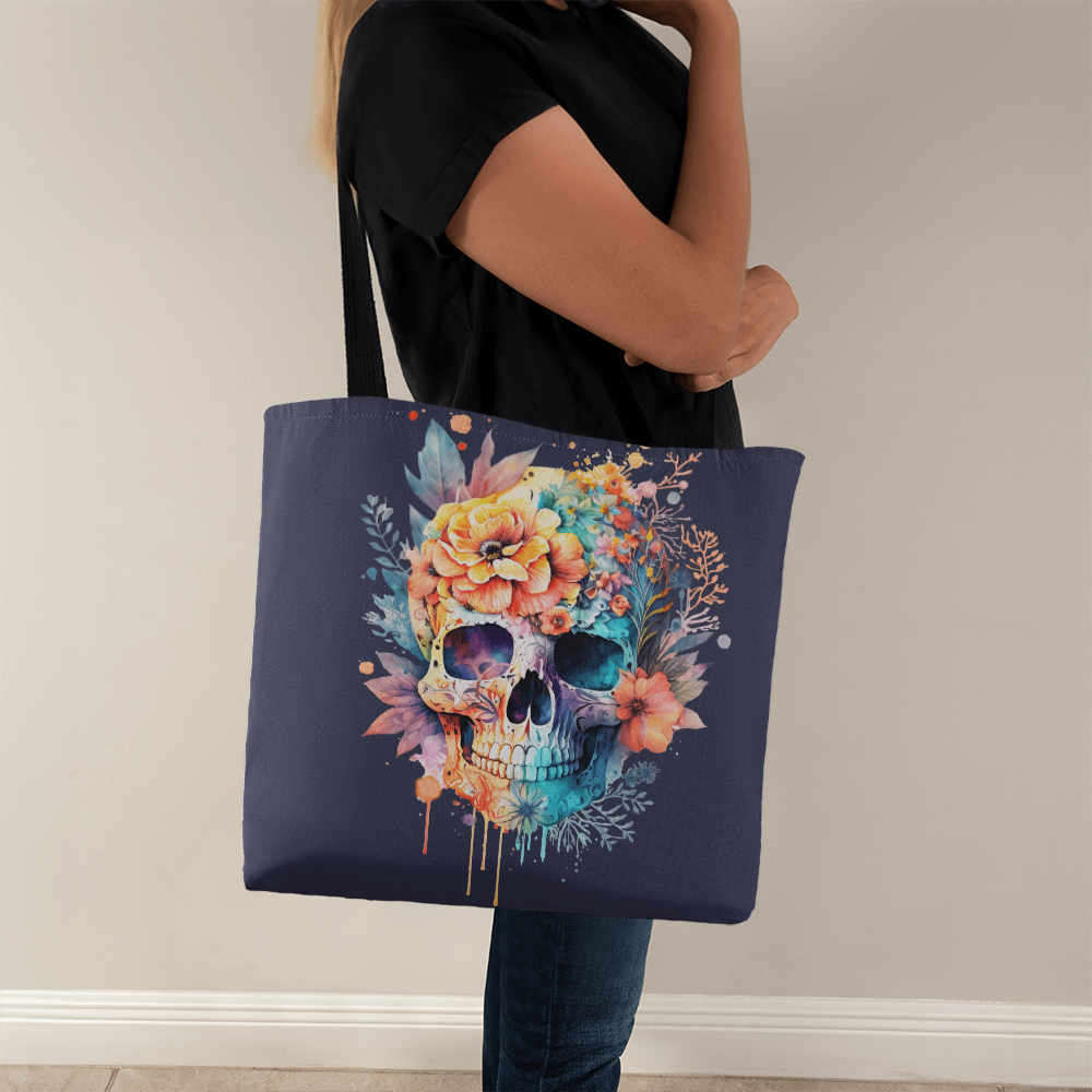 Dia de los muertos black tote bag