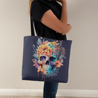 Dia de los muertos black tote bag