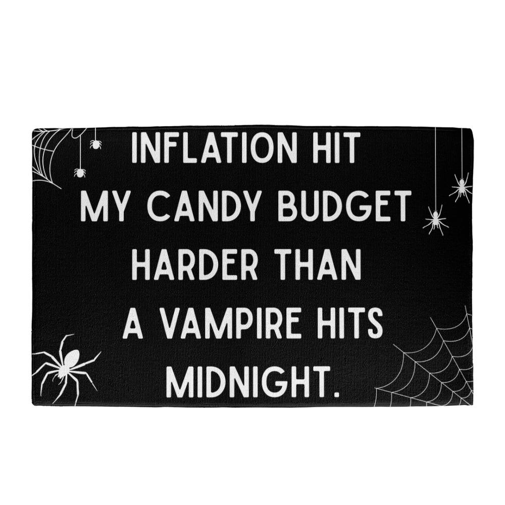 funny halloween inflation door mat