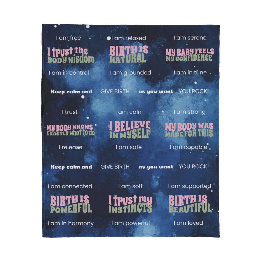 affirmations blanket for pregnancy and birth