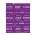 Jersey Fleece Birth Affirmations Blanket 50" x 60"