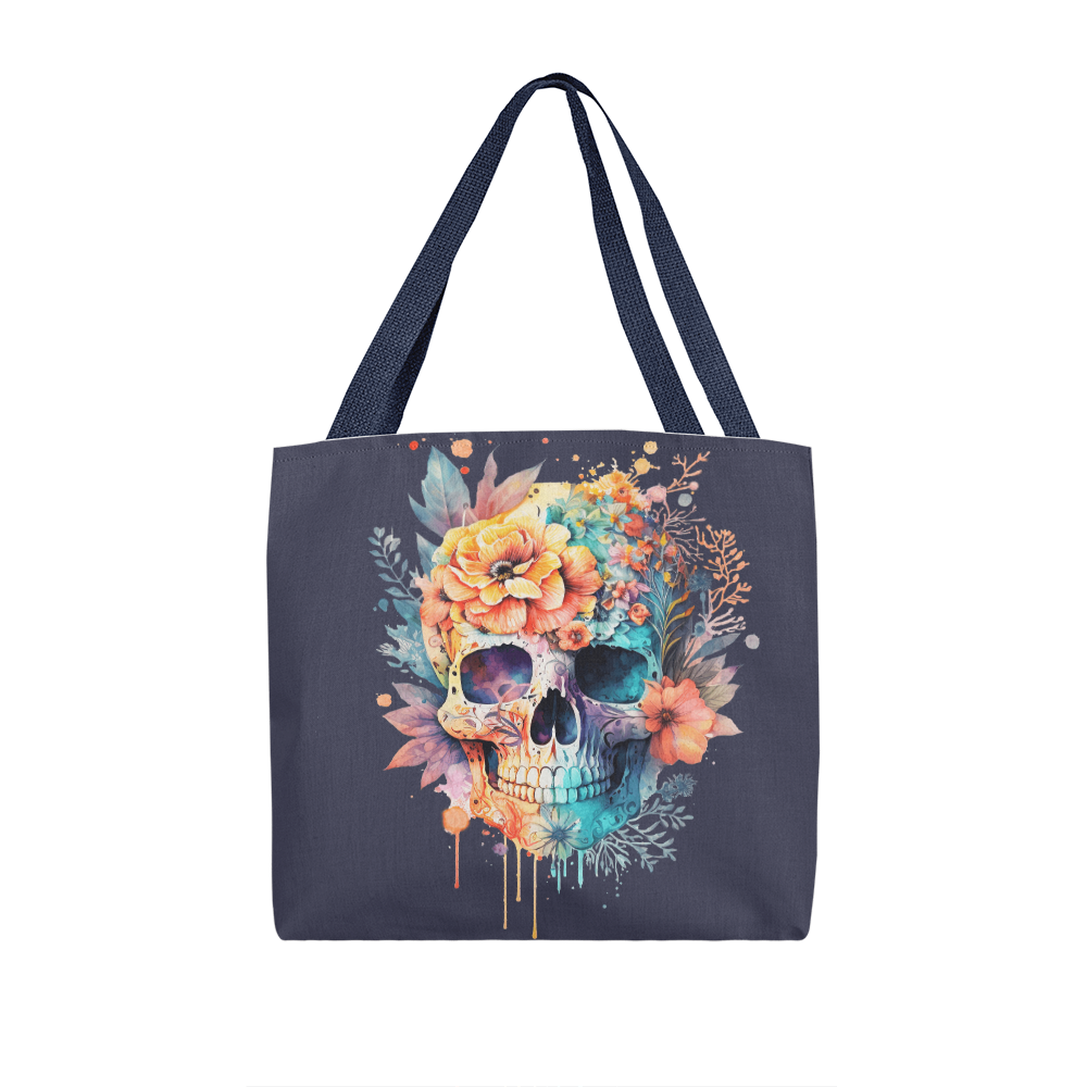Dia de los muertos black tote bag