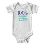 baby onesie bodysuit 100% organic natural healthy - white color