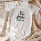 First Christmas Blue baby Gerber Onesies®