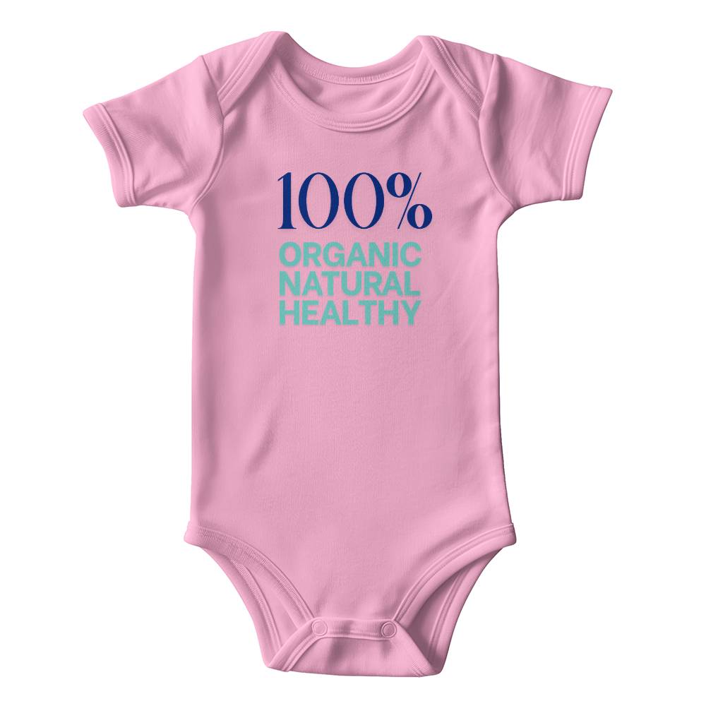 baby onesie bodysuit 100% organic natural healthy - pink color