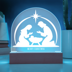 Personalized Christmas Nativity Scene LED Acrylic Dome Plaque