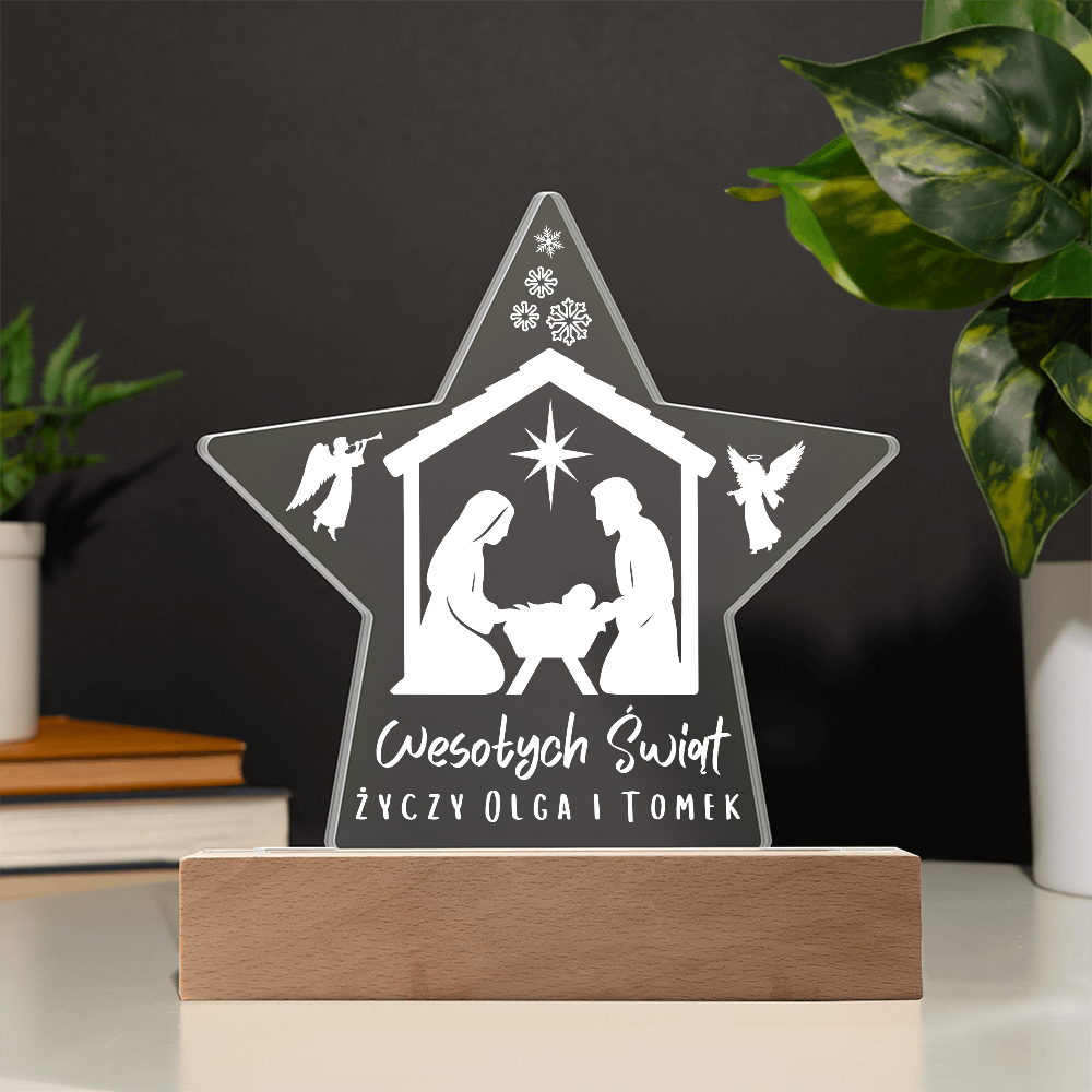 Star LED Christmas gift, personalized