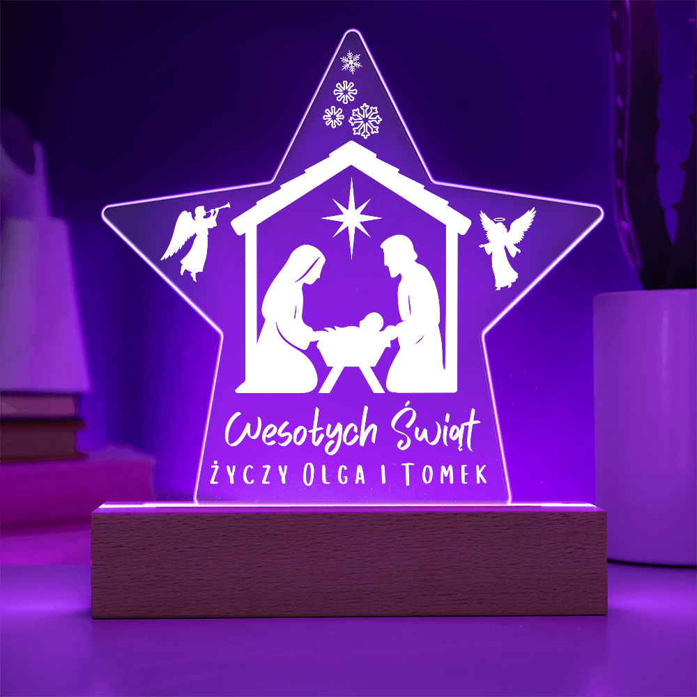 Star LED Christmas gift, personalized