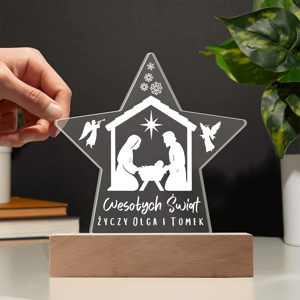 Star LED Christmas gift, personalized