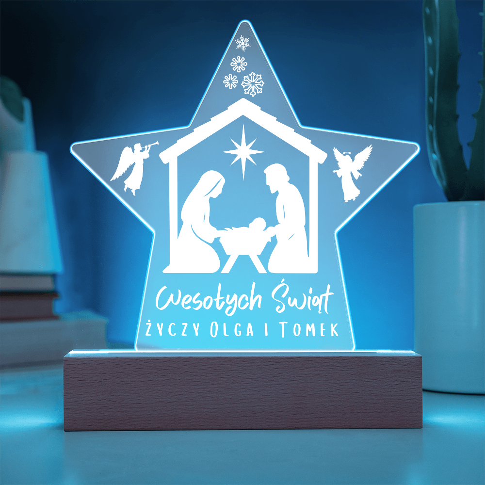 Star LED Christmas gift, personalized