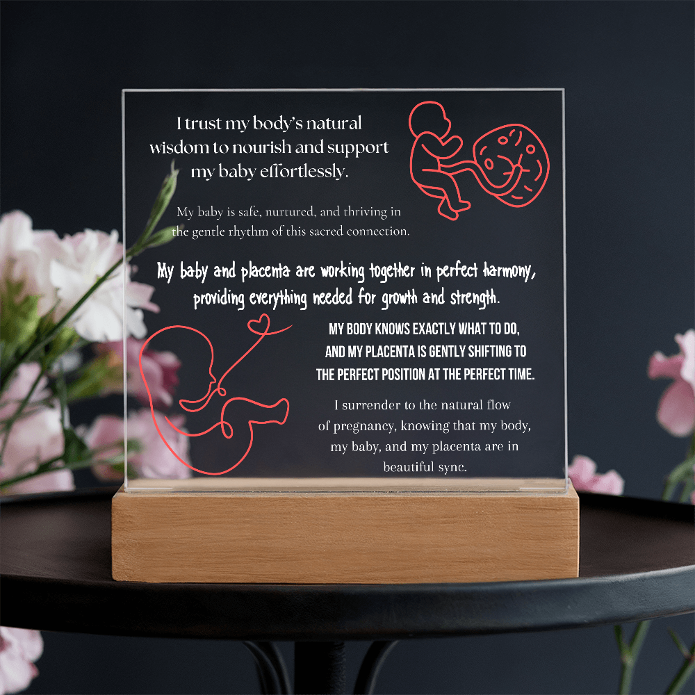 pregnancy affirmations LED lights placenta