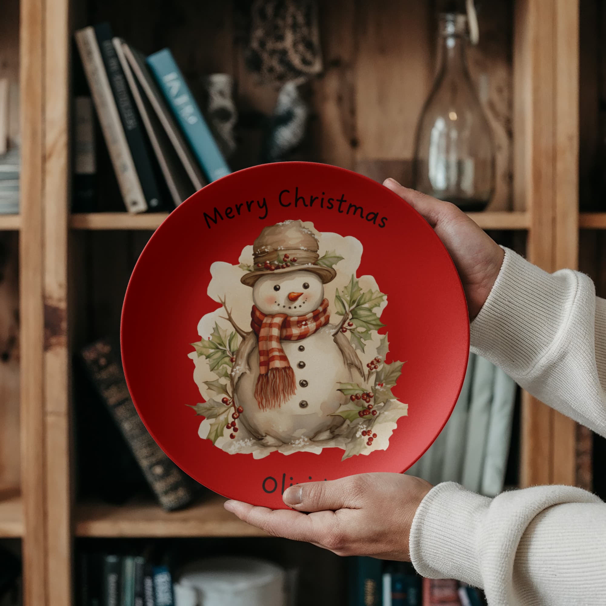 personalized christmas plate for a child