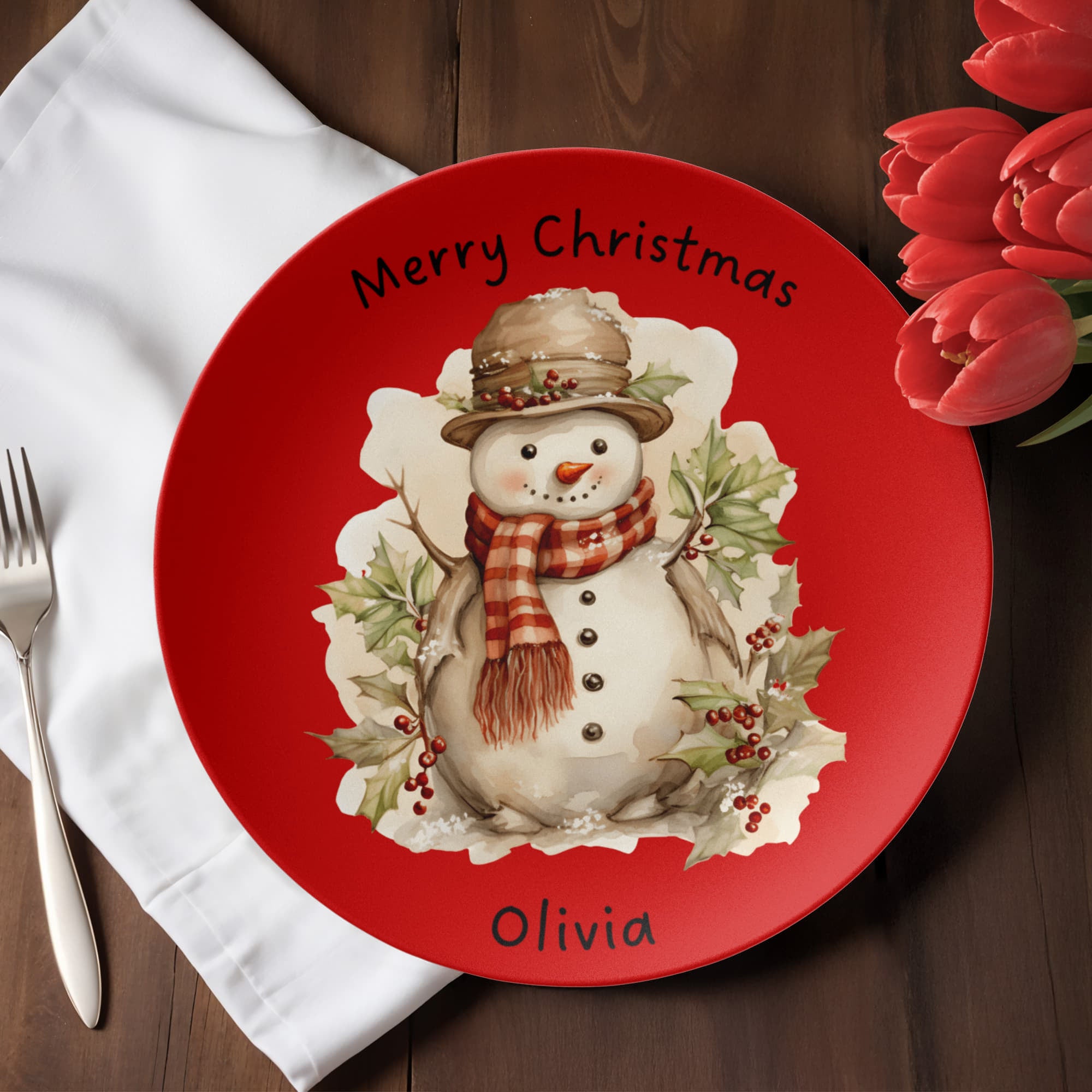 personalized christmas plate for a child