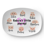 Babcia's little pierogi - personalized family platter with names Polish gift Family