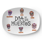 dia de los muertos personalized family platter with names