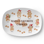 personalized family platter with names - gingerbreads characters