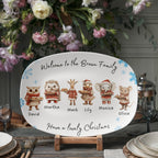 personalized Christmas family platter