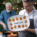 personalized serving platter thanksgiving pumpkin family with names