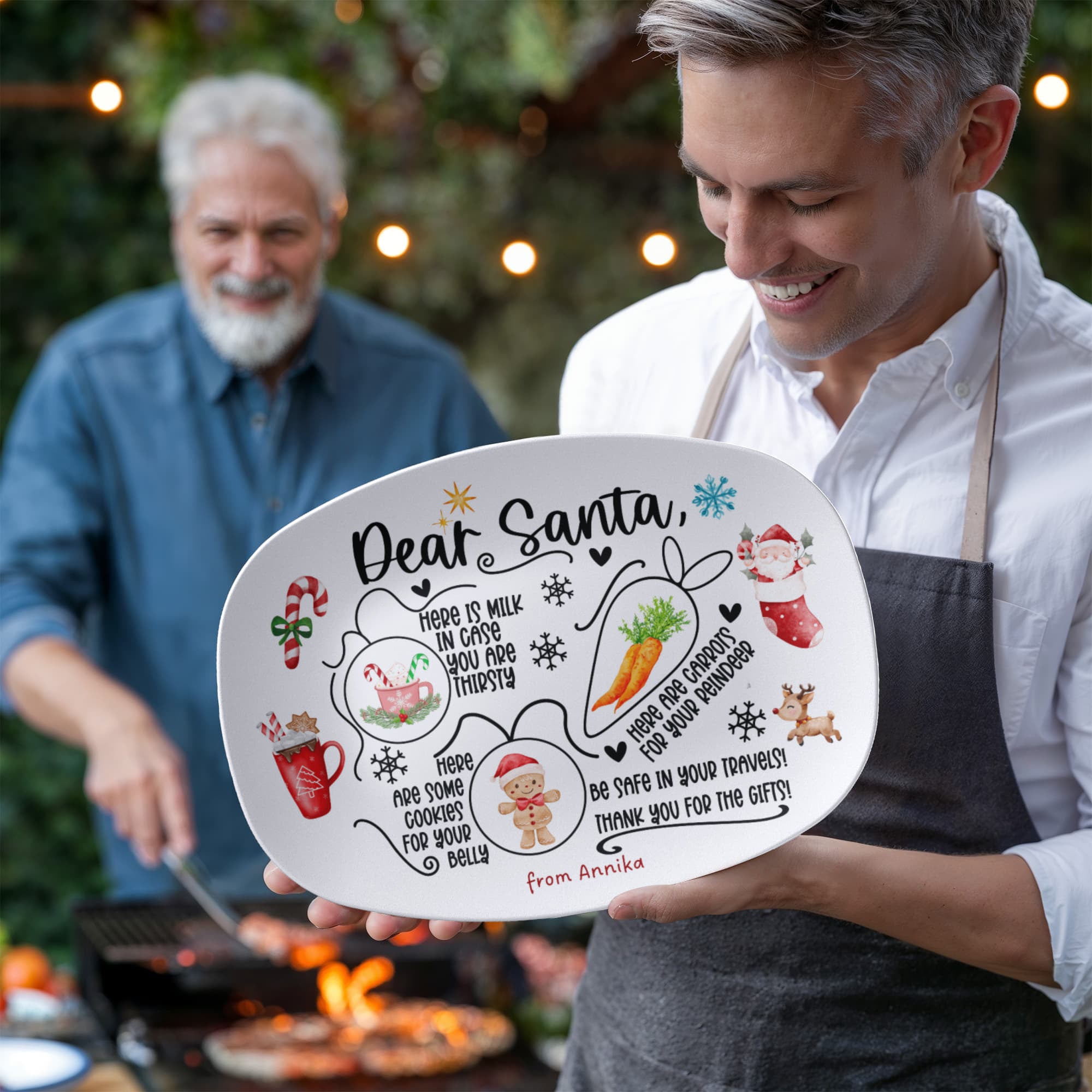 Personalized platter for Santa