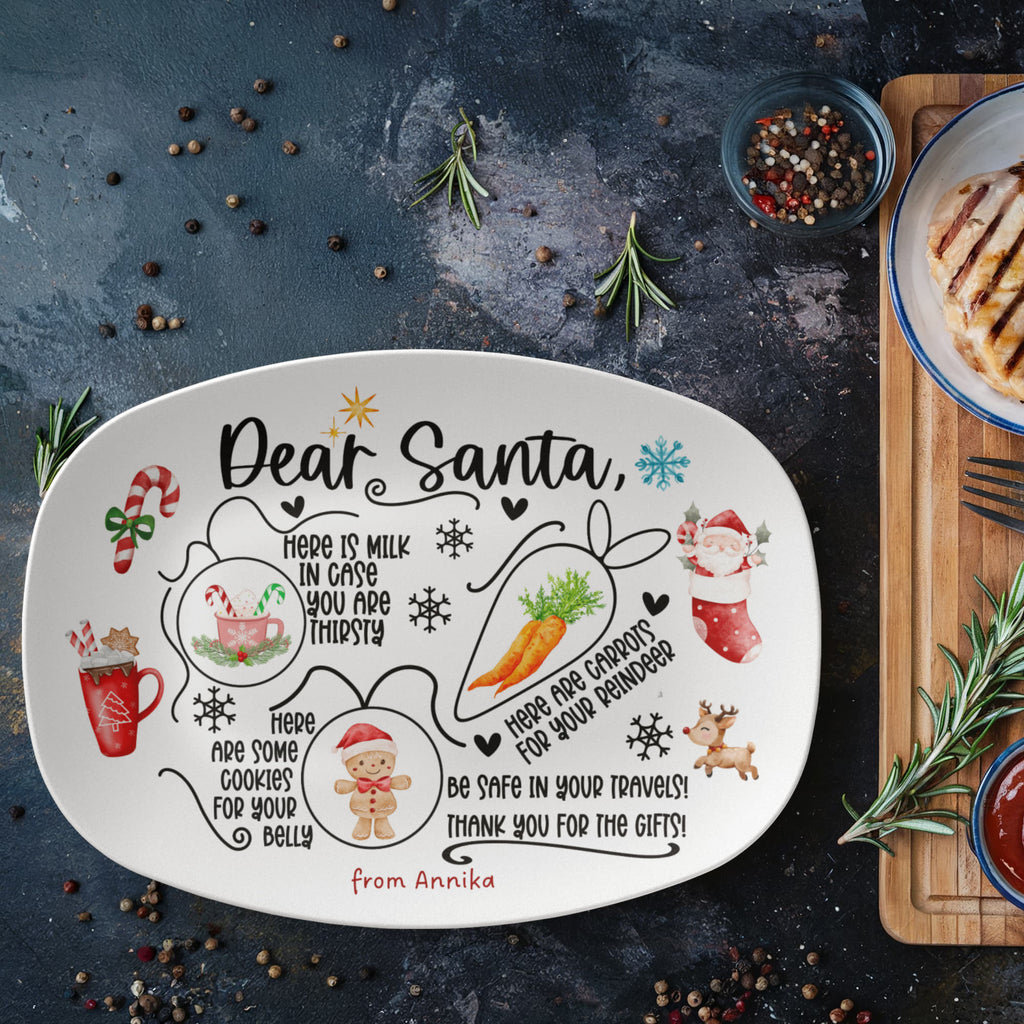 Personalized platter for Santa