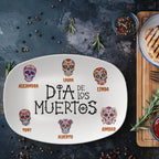dia de los muertos personalized family platter with names