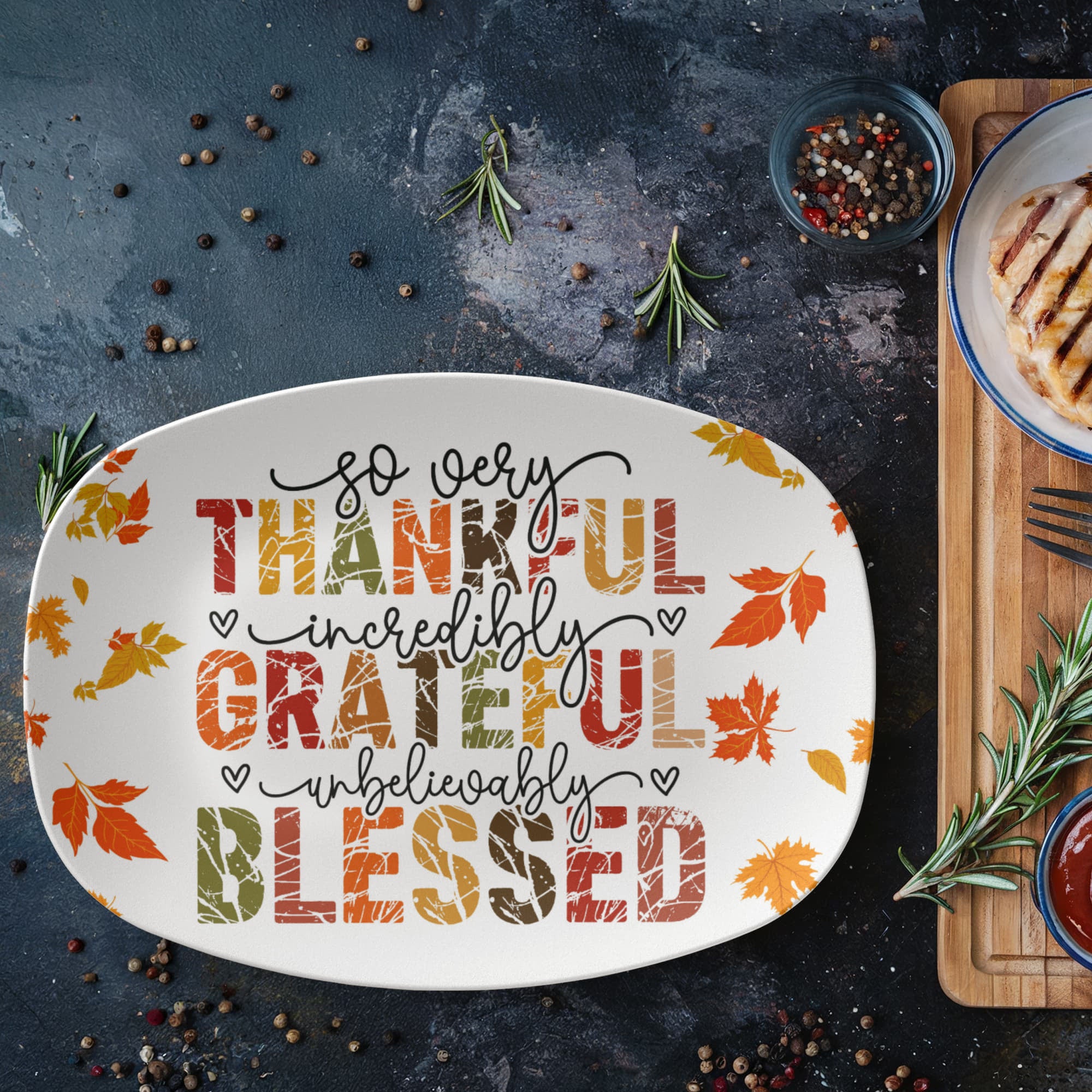 family dinner platter for thanksgiving