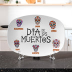 dia de los muertos personalized family platter with names