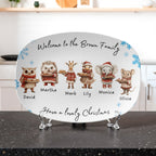personalized Christmas family platter