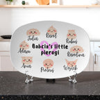 Babcia's little pierogi - personalized family platter with names Polish gift Family