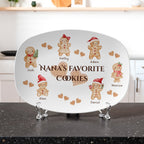 personalized family platter with names - gingerbreads characters