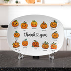 personalized serving platter thanksgiving pumpkin family with names