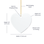 Polish Heart Ornament | Ceramic Christmas Decoration | Polish Heritage Decor