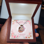 Baby Feet Heart Necklace for Mother's Day