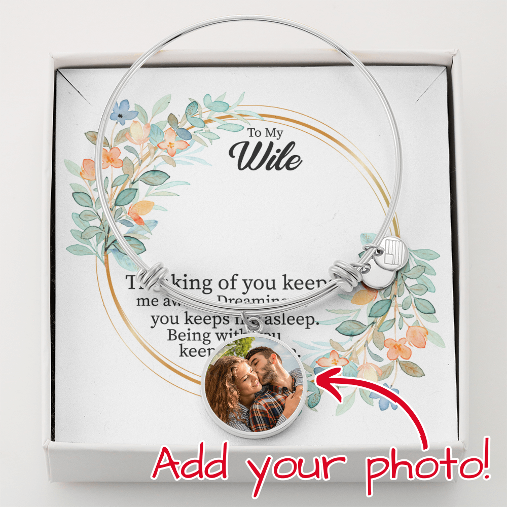 Bracelet for Wife with a photo and optional engraving