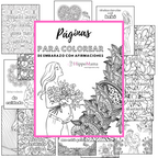 Páginas para Colorear con Afirmaciones para el Embarazo – PDF Imprimible