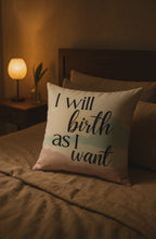 pregnancy birth affirmation pillow